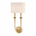 Hudson Valley Lourdes 2 Light Wall Sconce 1232-AGB